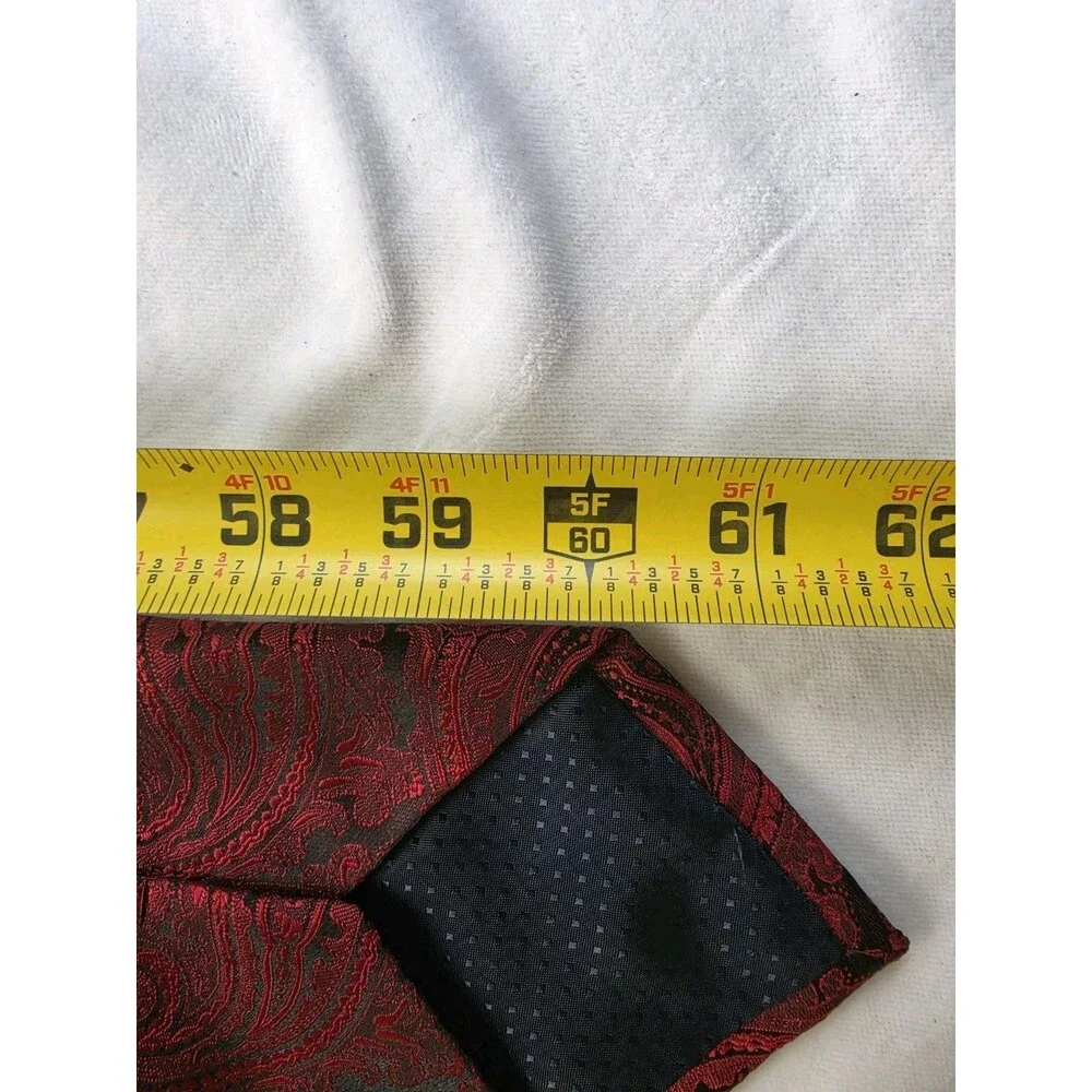 Red & Black Paisley Men's Necktie
